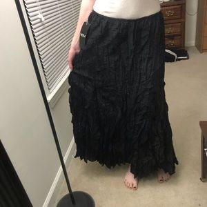 Black flowy maxi skirt